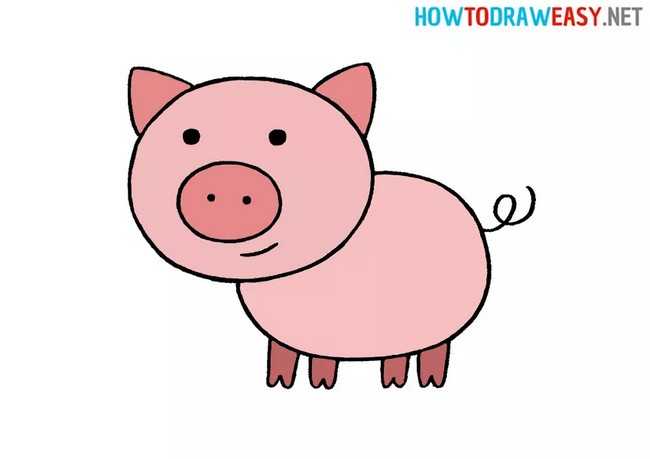  Draw A Pig For Kids