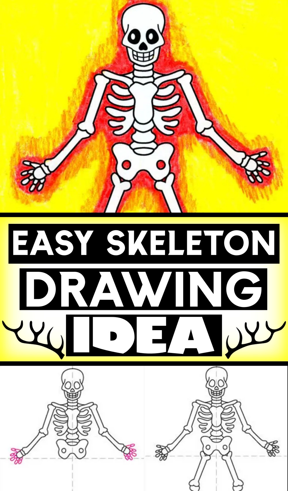Easy Skeleton Drawing Tutorial