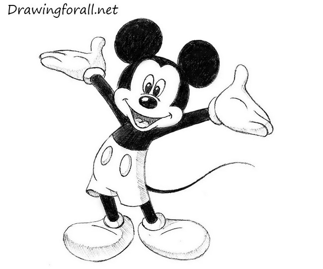 How To Draw Mickey Mouse 1