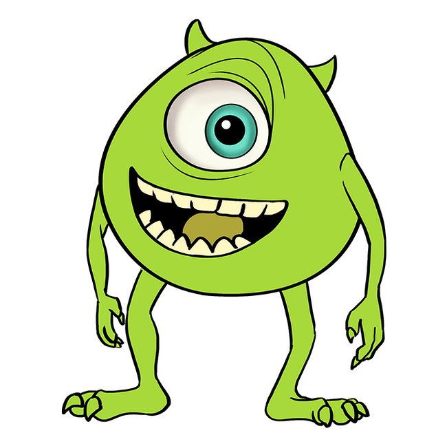 How To Draw Mike Wazowski From Monsters Inc