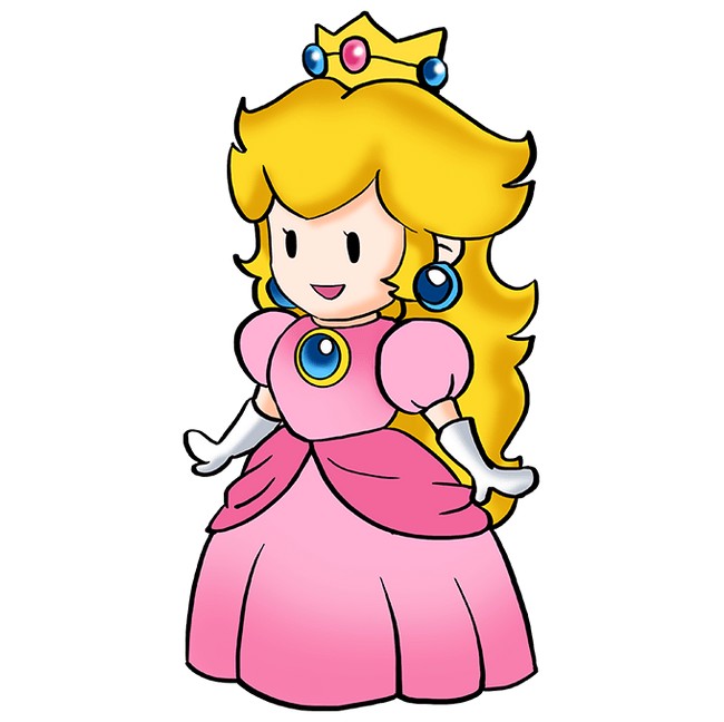 How To Draw Princess Peach From Super Mario Bros