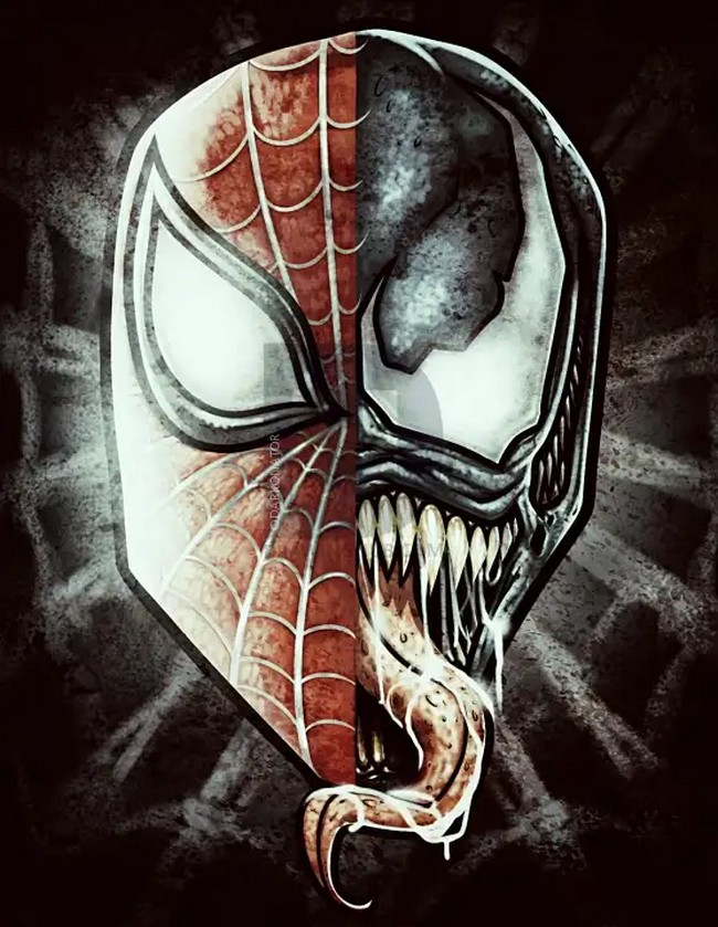 How To Draw Spiderman And Venom
