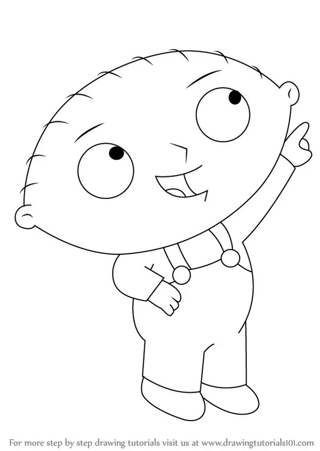 How To Draw Stewie Griffin From Family Guy
