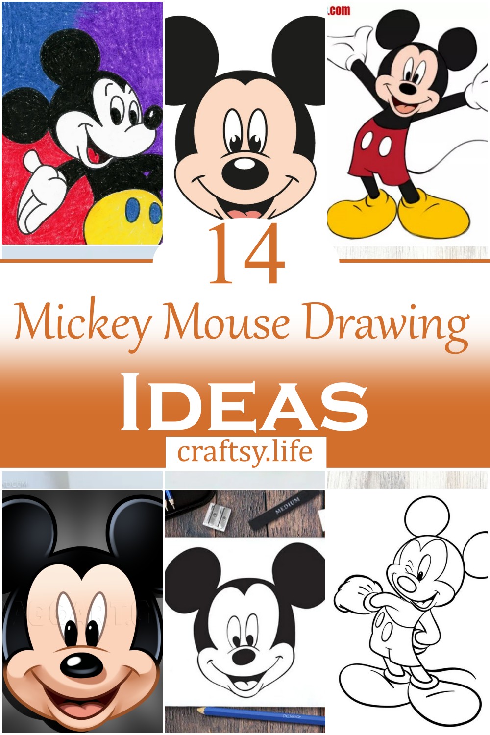 Mickey Mouse Drawing Ideas