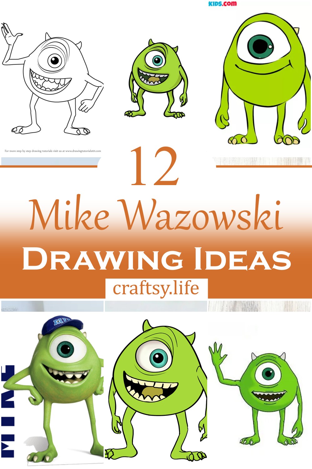 Mike Wazowski Drawing Ideas