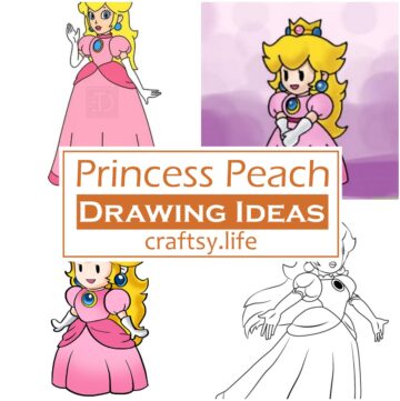 Princess Peach Drawing Ideas 1