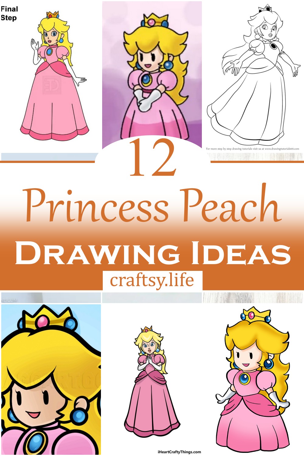Princess Peach Drawing Ideas