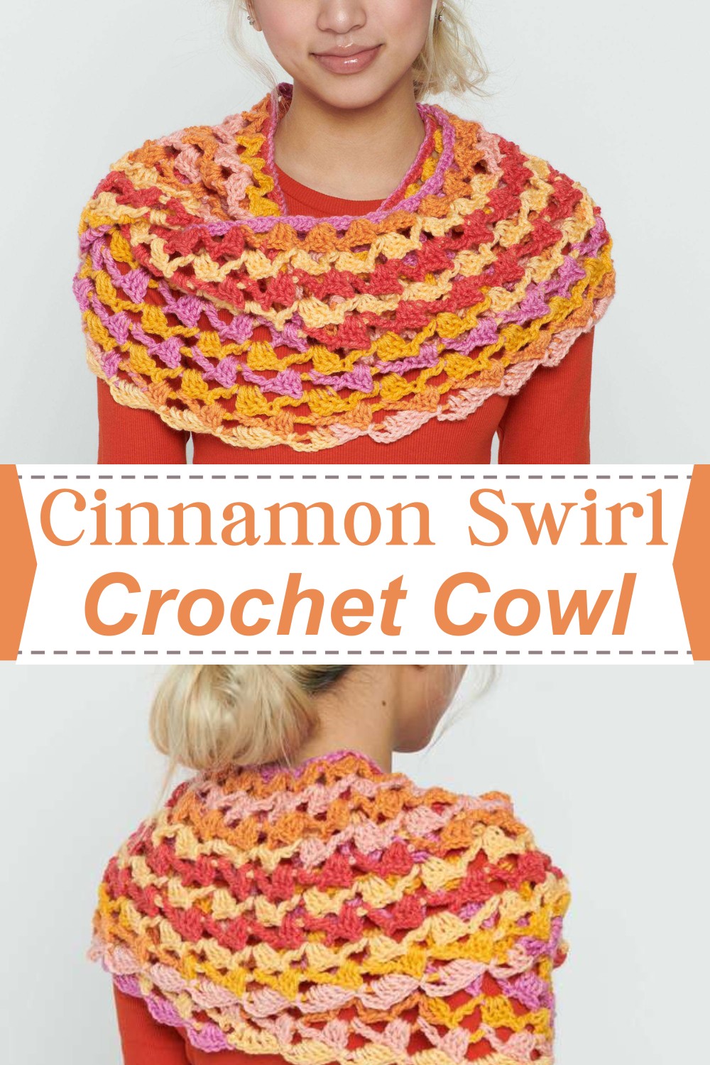 Cinnamon Swirl Crochet Cowl