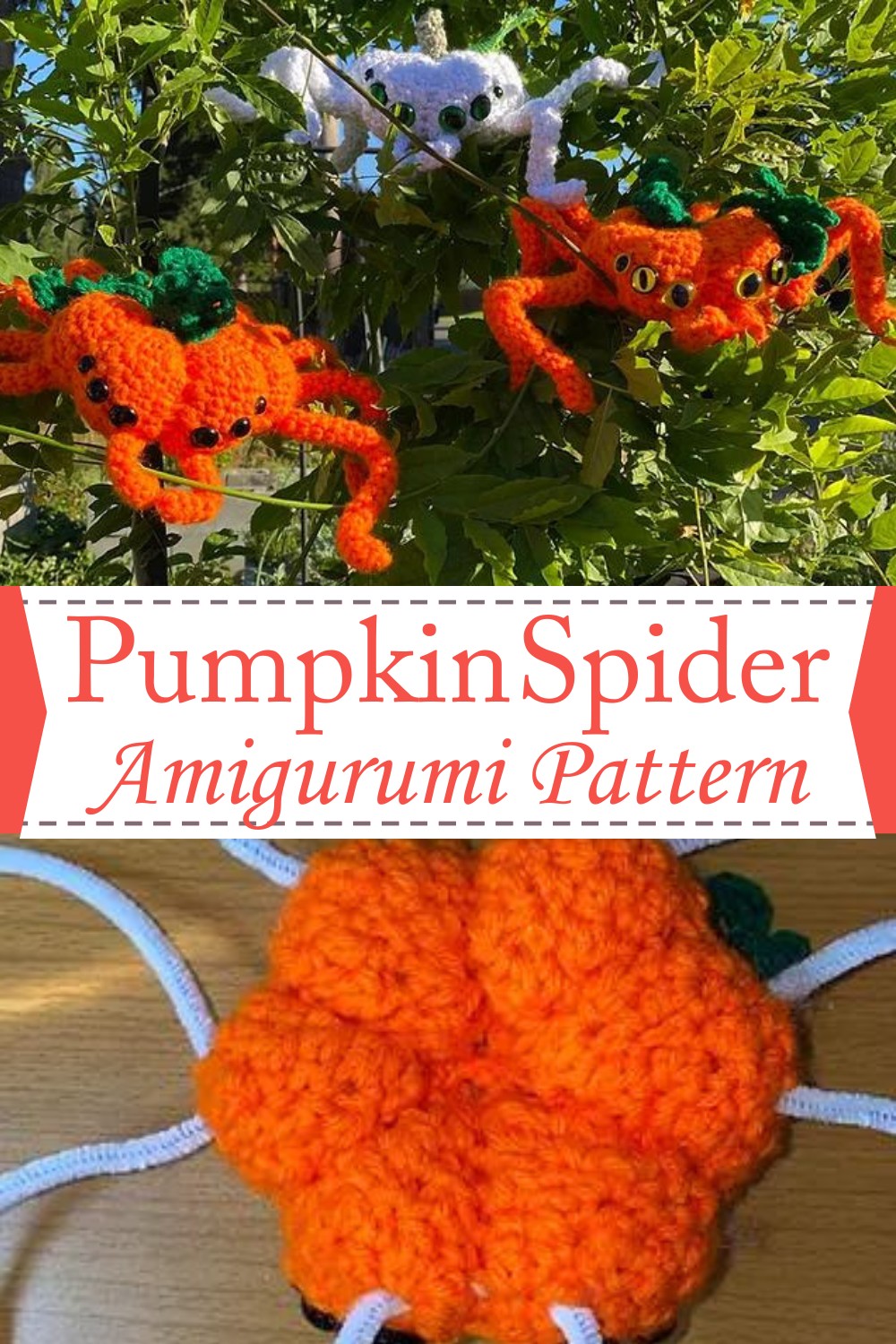 Crochet Pumpkin Spider Amigurumi Pattern