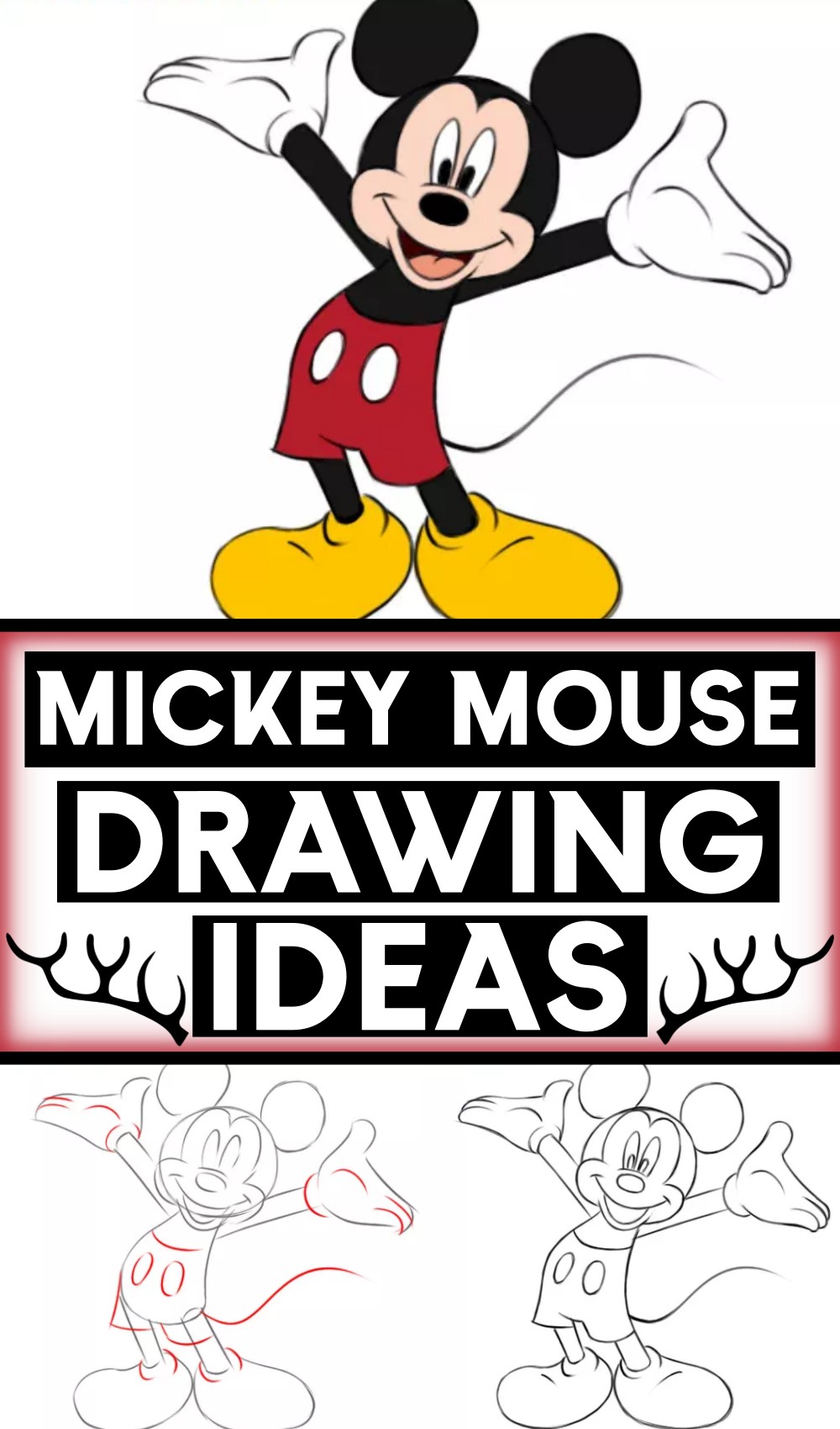 How To Draw Mickey Mouse Easy