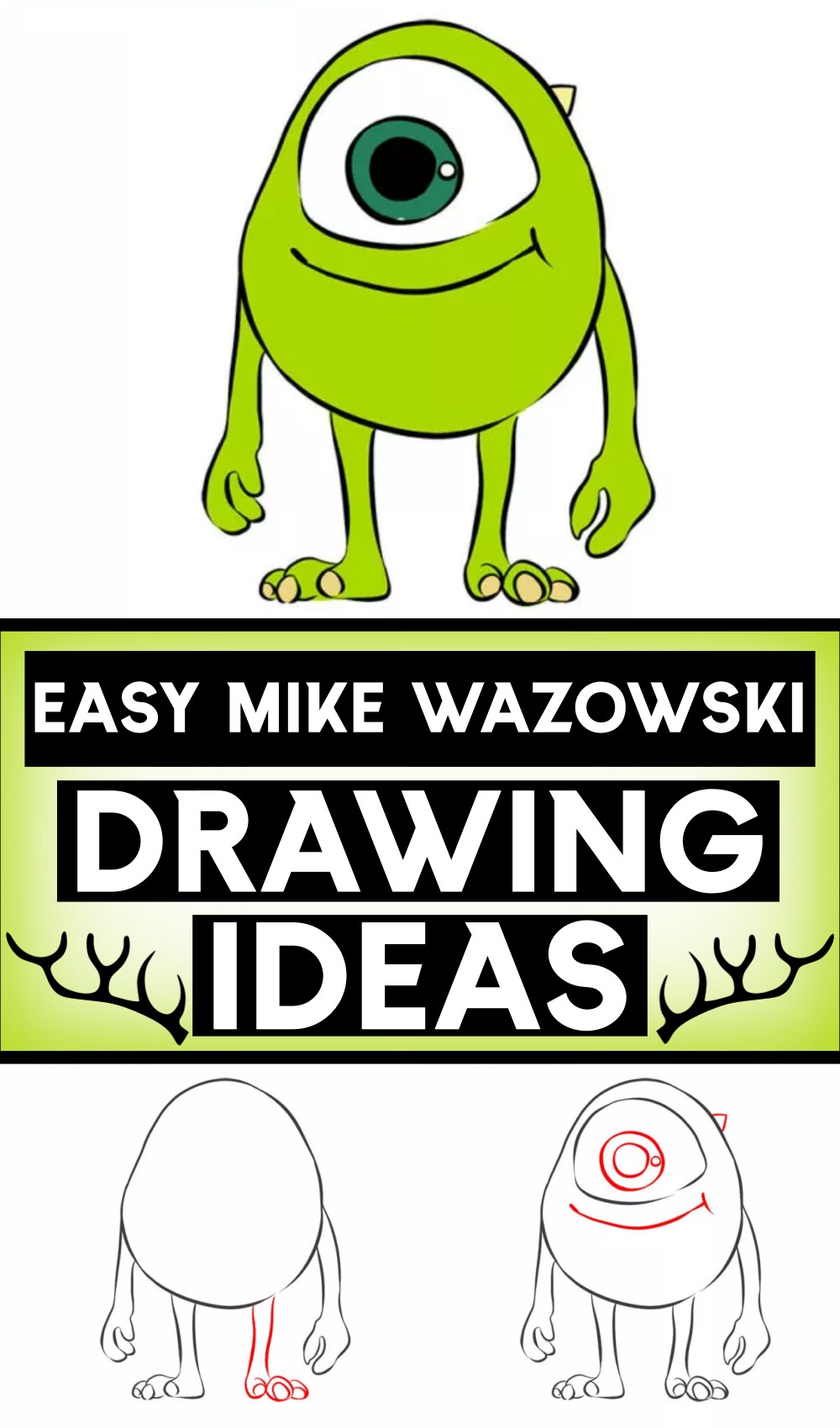 How To Draw Mike Wazowski 1