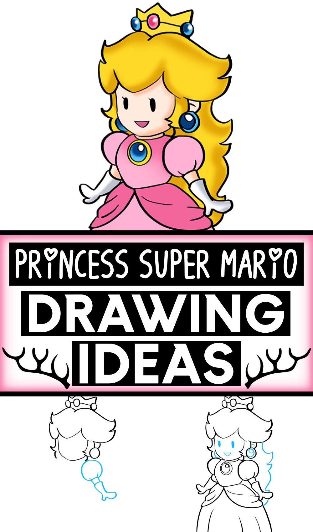 How To Draw Princess From Super Mario Bros