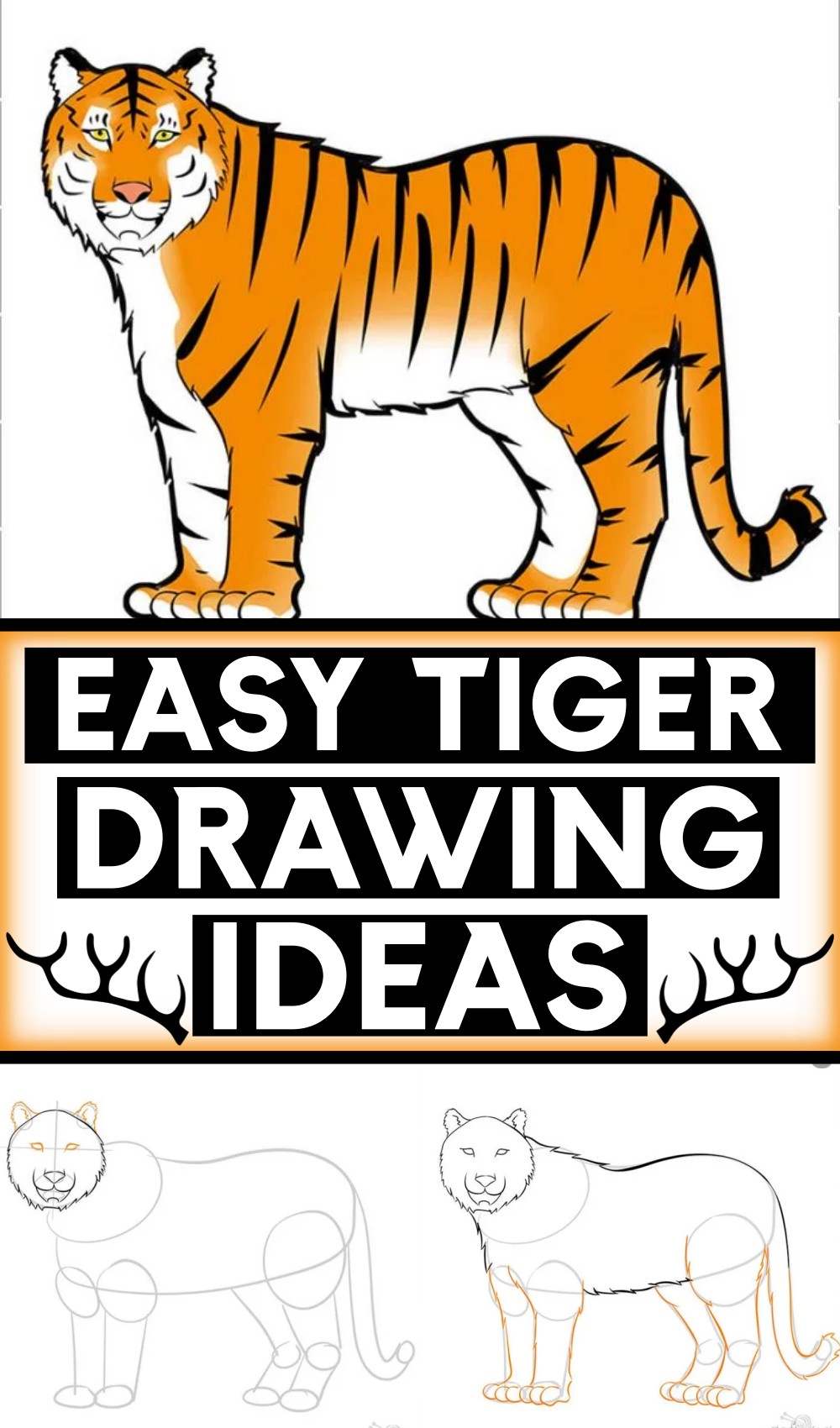 Nice Drawing Of A Tiger for Beginners