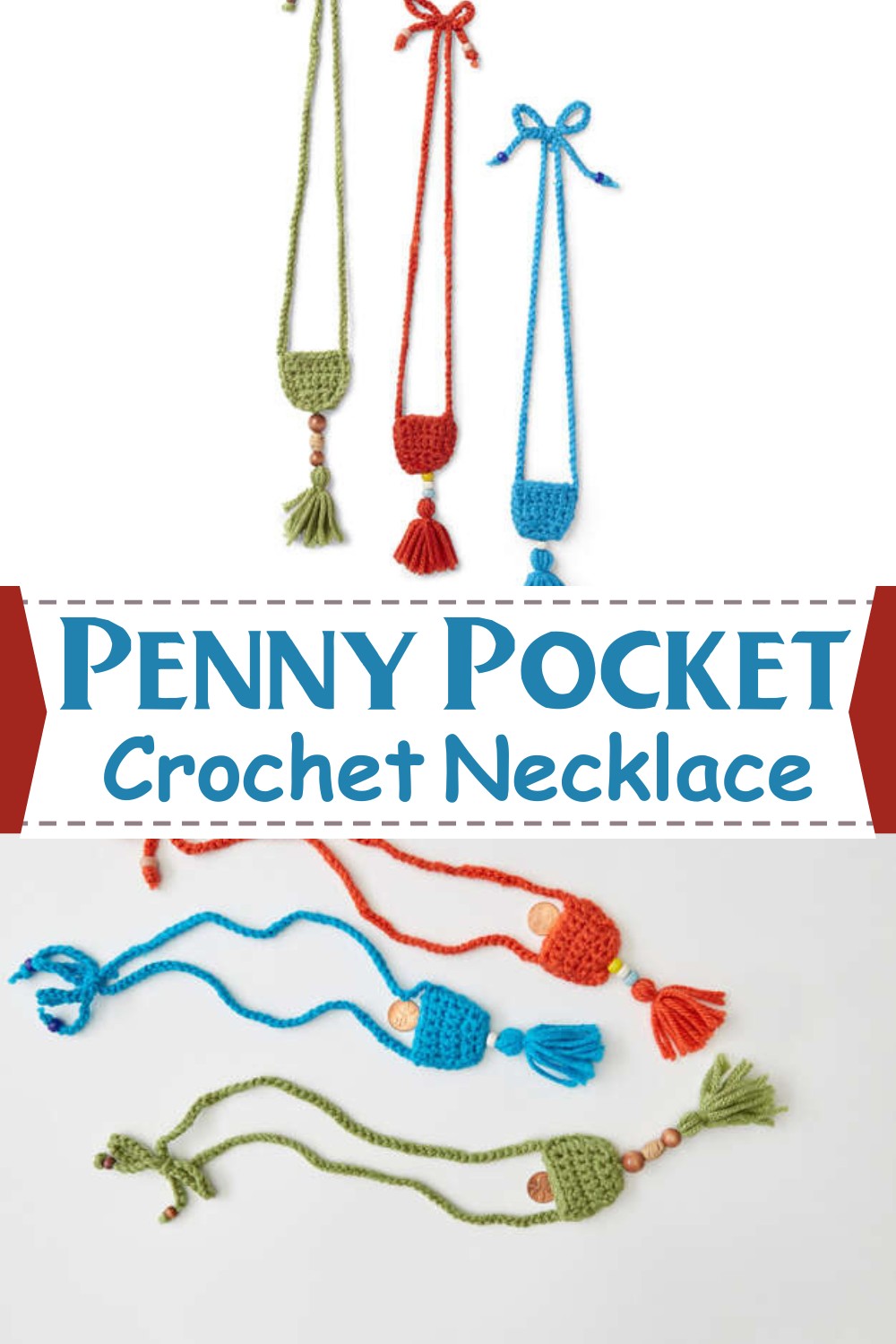 Penny Pocket Crochet Necklace