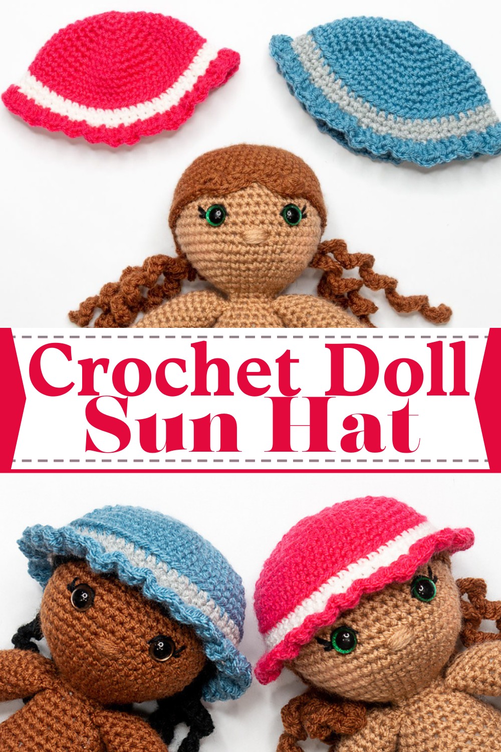 Crochet Doll Sun Hat