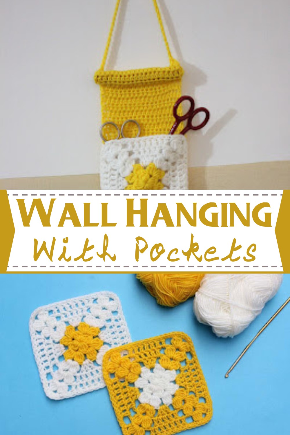 Crochet Wall Hanging With Pockets