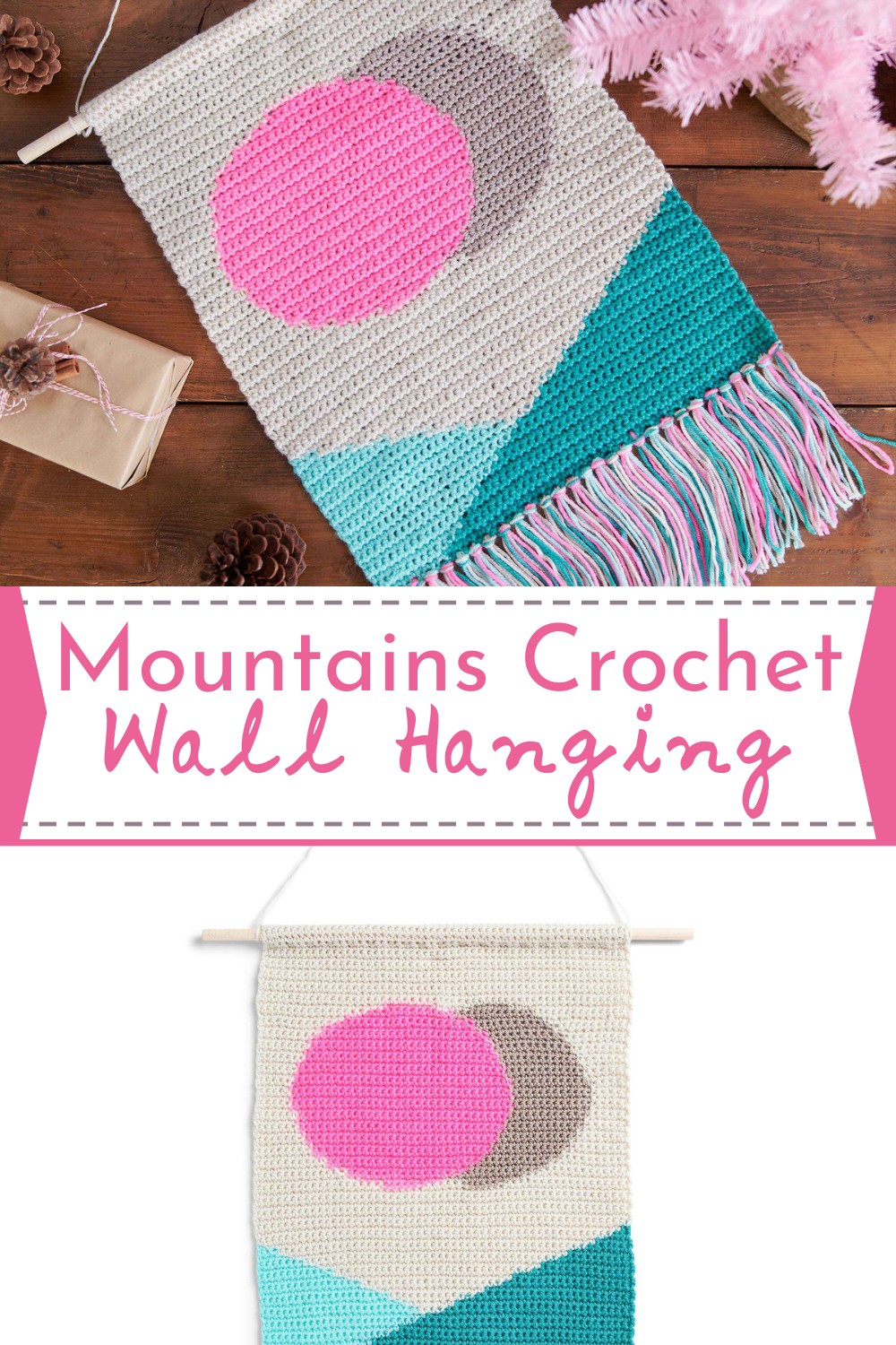 Mountains Crochet Wall Hanging