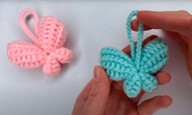 Crochet Butterfly Keychain