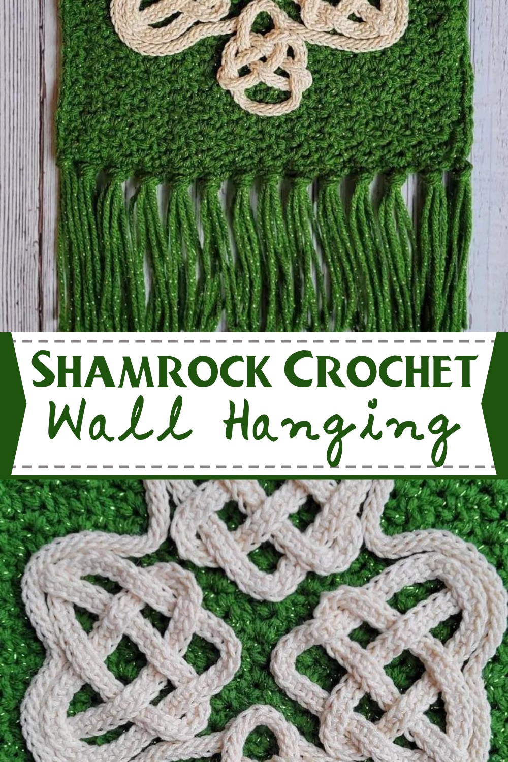 Shamrock Crochet Wall Hanging