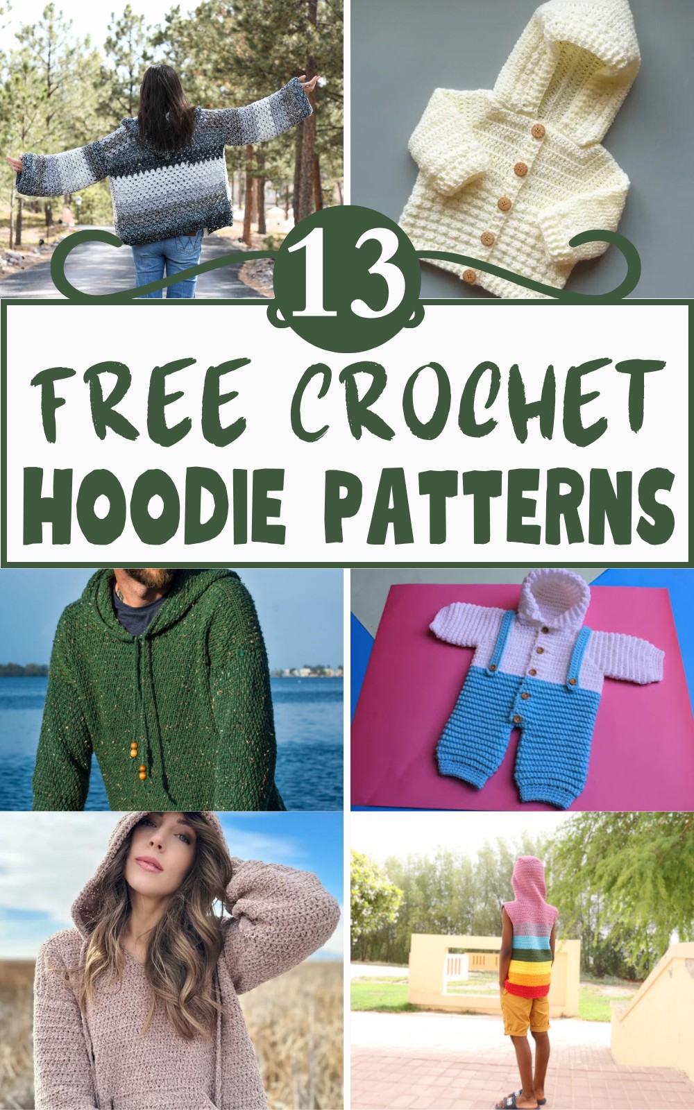 13 Free Crochet Hoodie Patterns