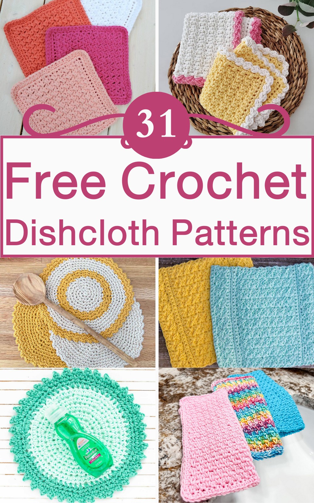 31 Free Crochet Dishcloth Patterns