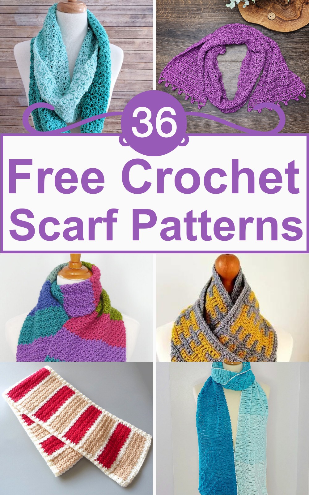 36 Free Crochet Scarf Patterns