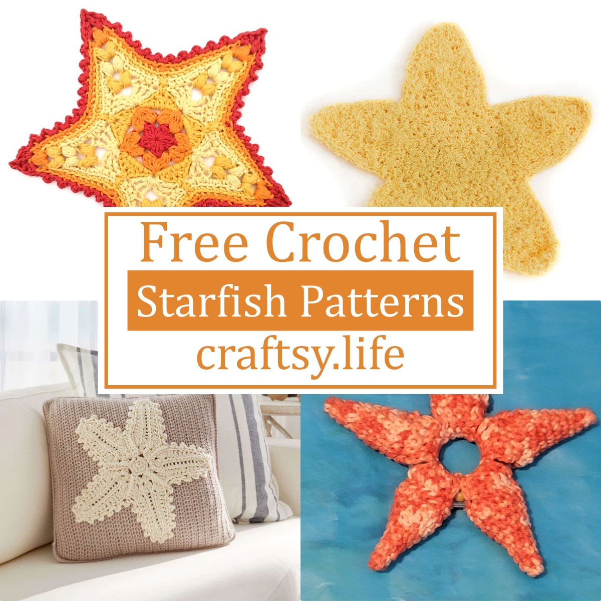 4 Free Crochet Starfish Patterns