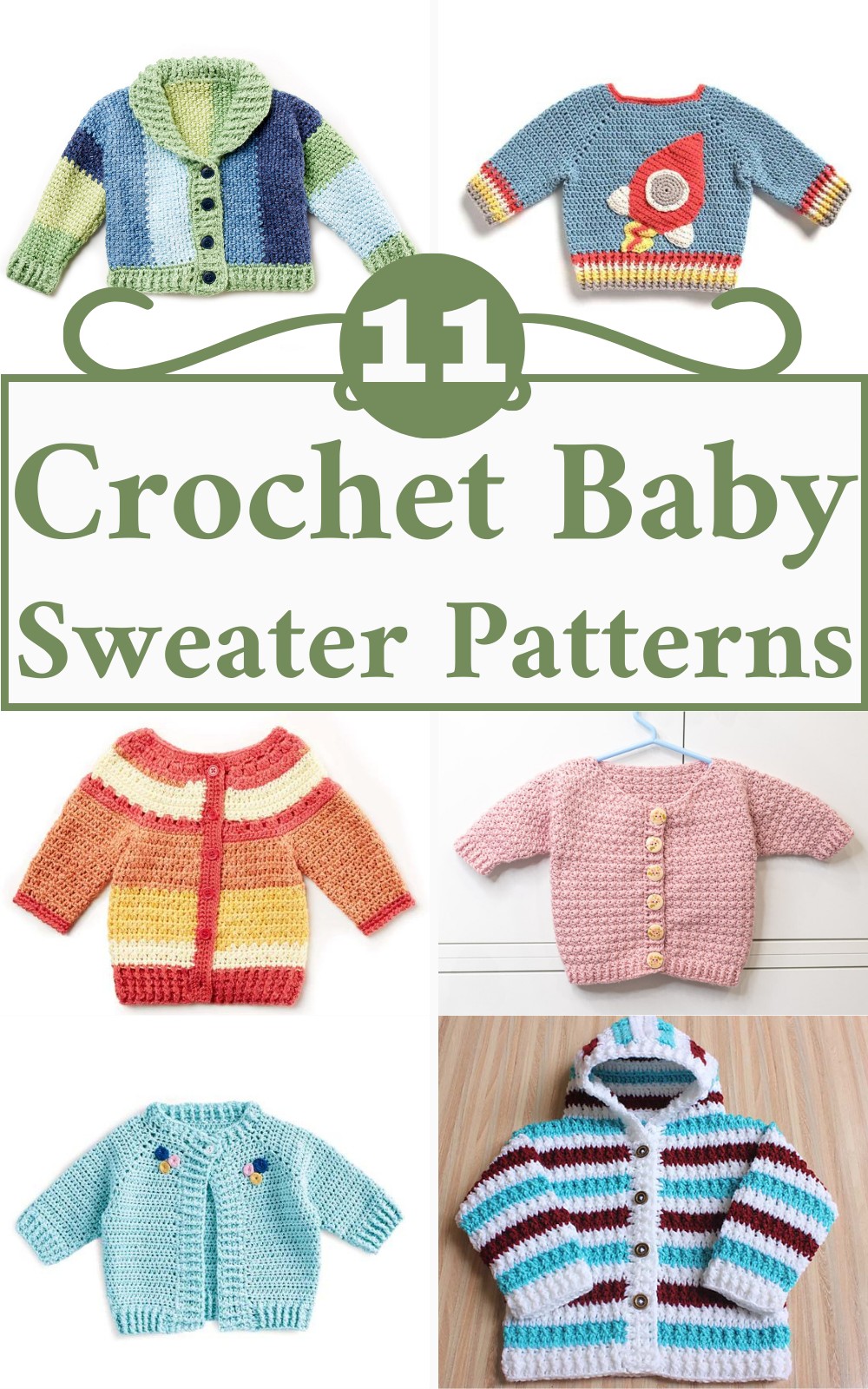 5 Free Crochet Baby Sweater Patterns 