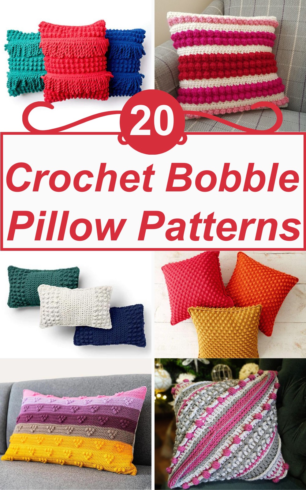 5 Free Crochet Bobble Pillow Patterns