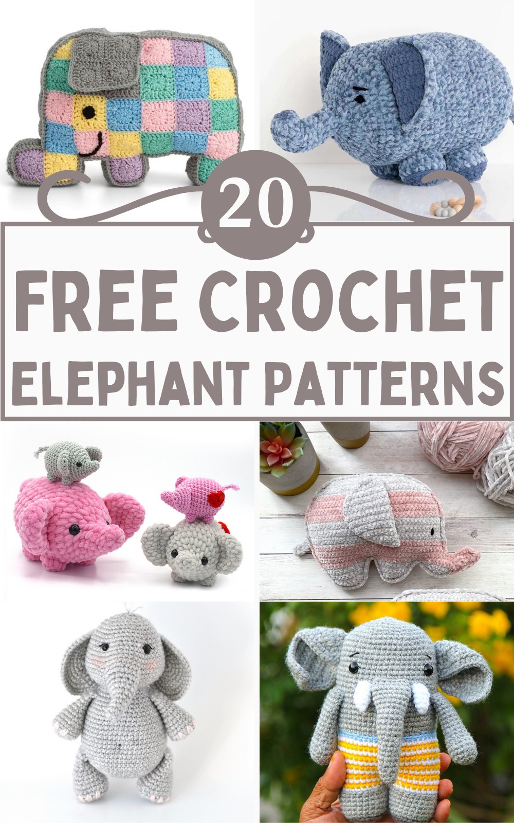 5 Free Crochet Elephant Patterns