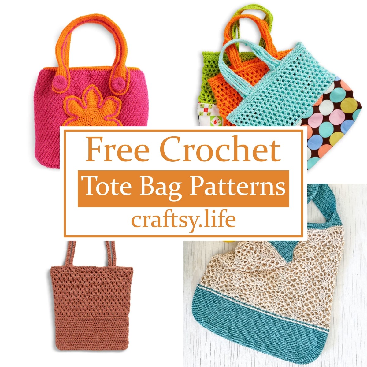 5 Free Crochet Tote Bag Patterns