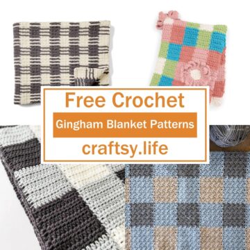 6 Free Crochet Gingham Blanket Patterns