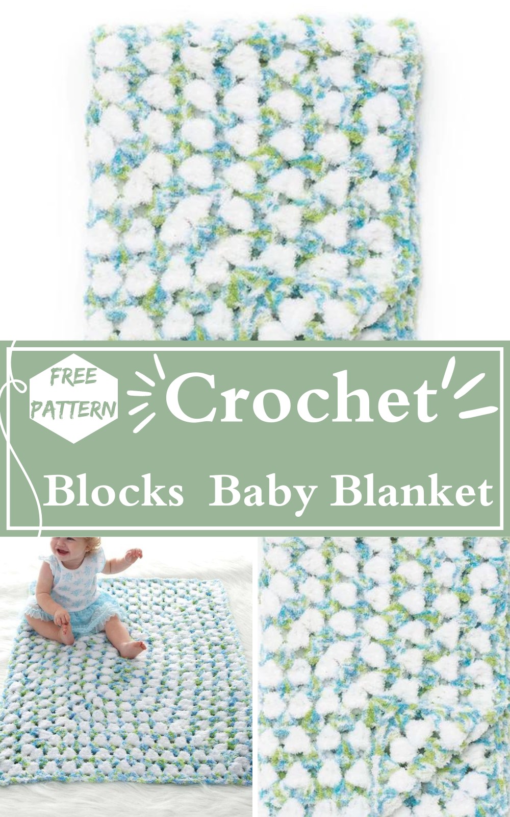 Bias Blocks Crochet Baby Blanket