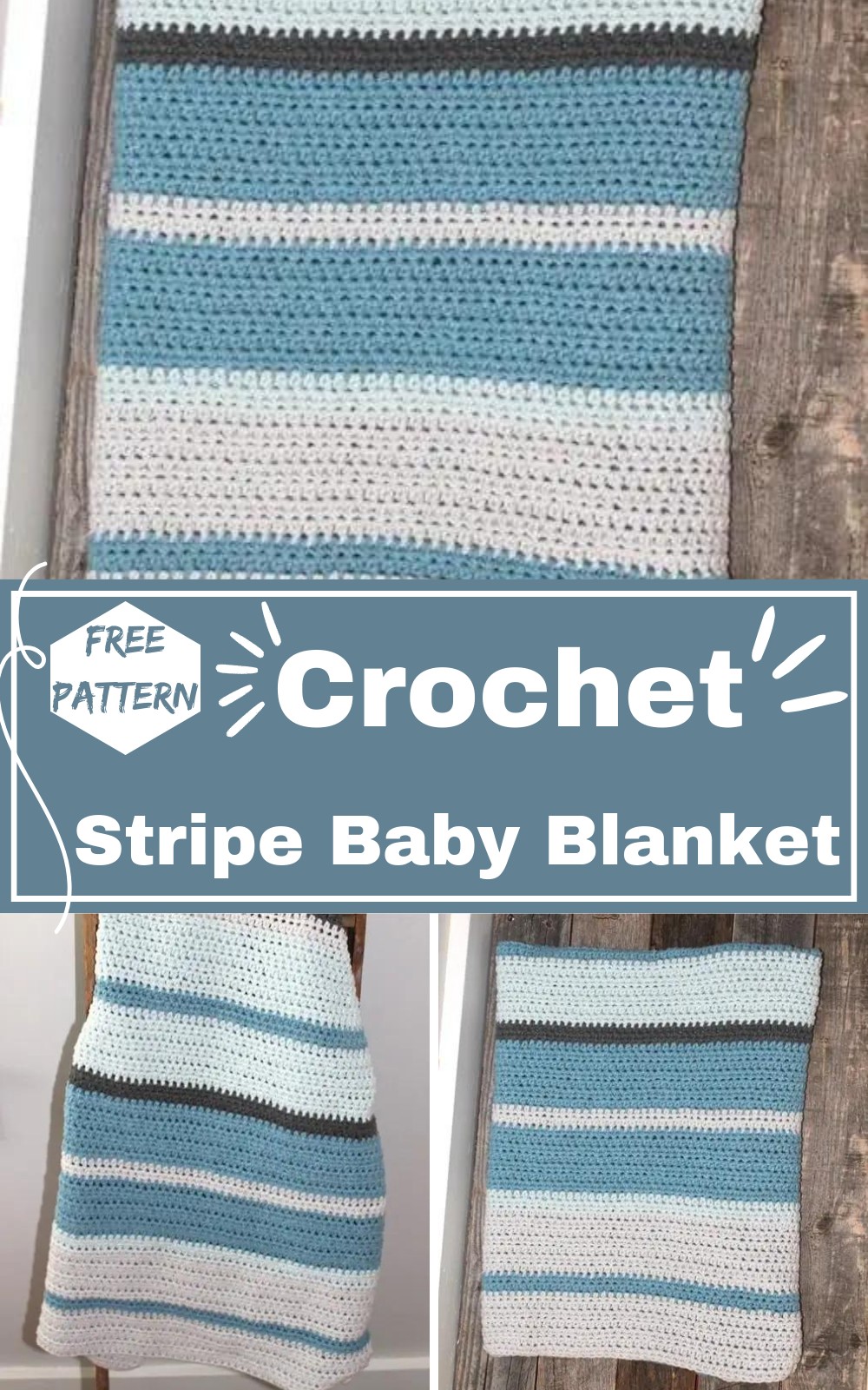 Blue Stripe Baby Blanket