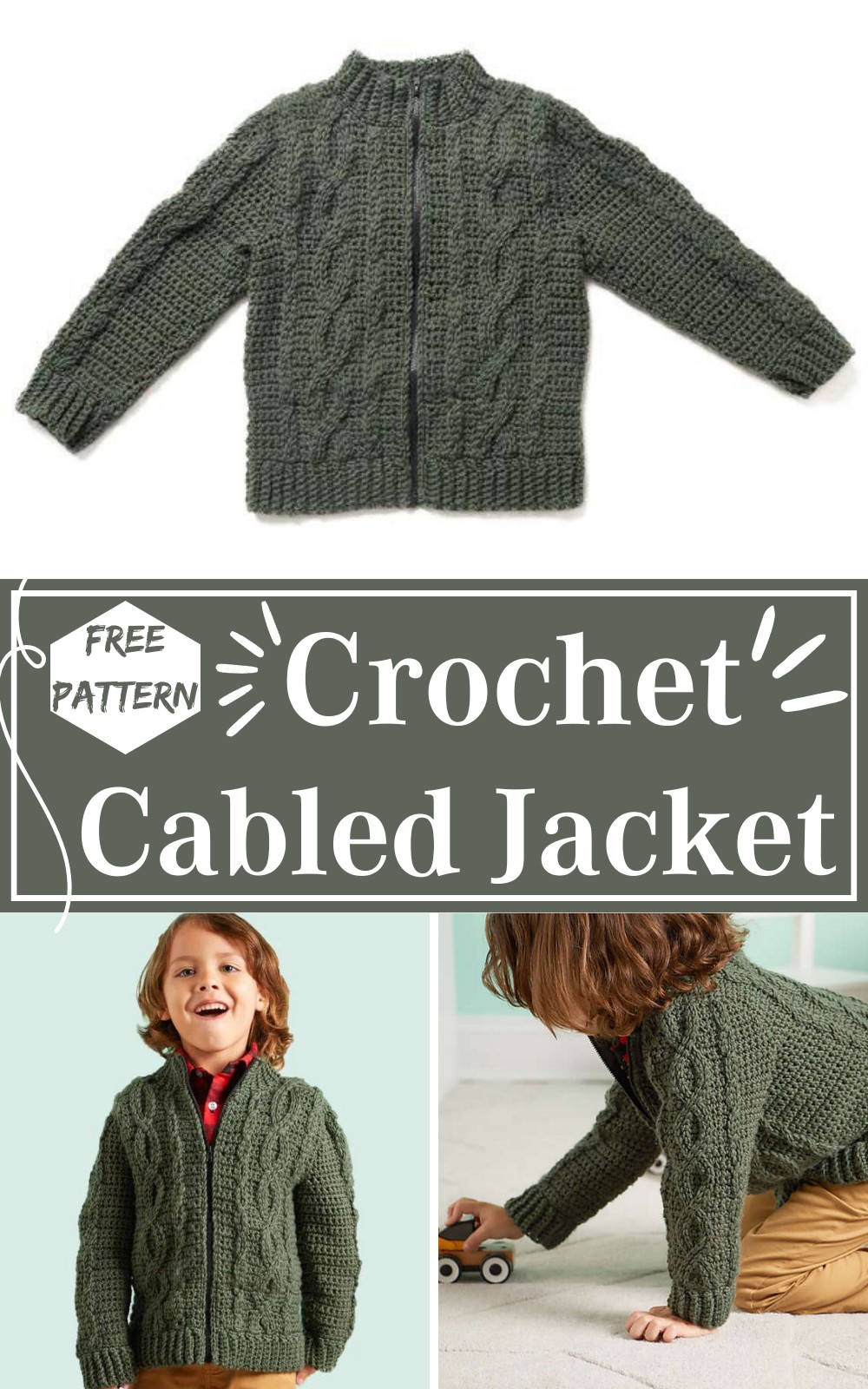 Cabled Crochet Jacket