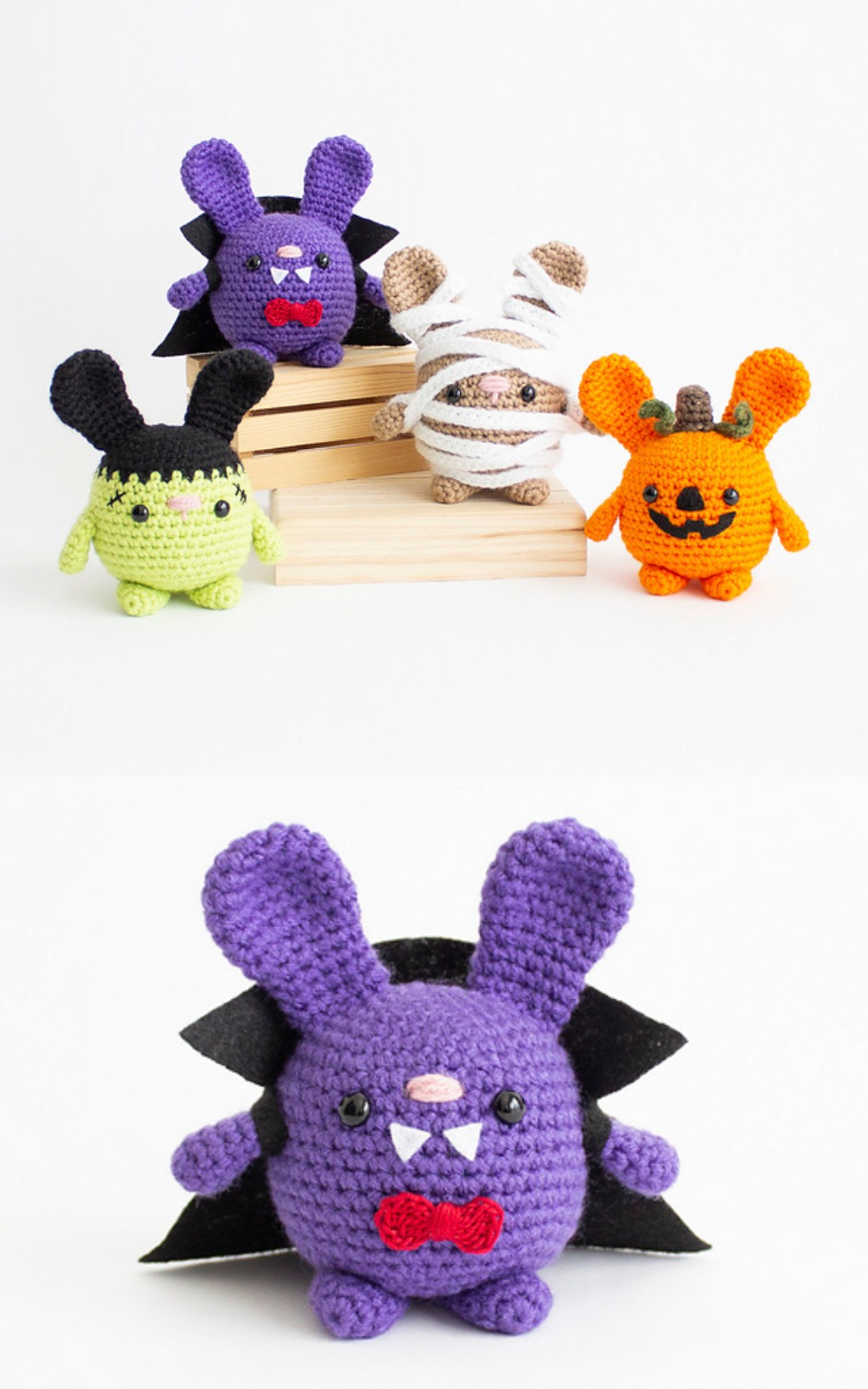 Crochet Amigurumi Halloween Bunnies