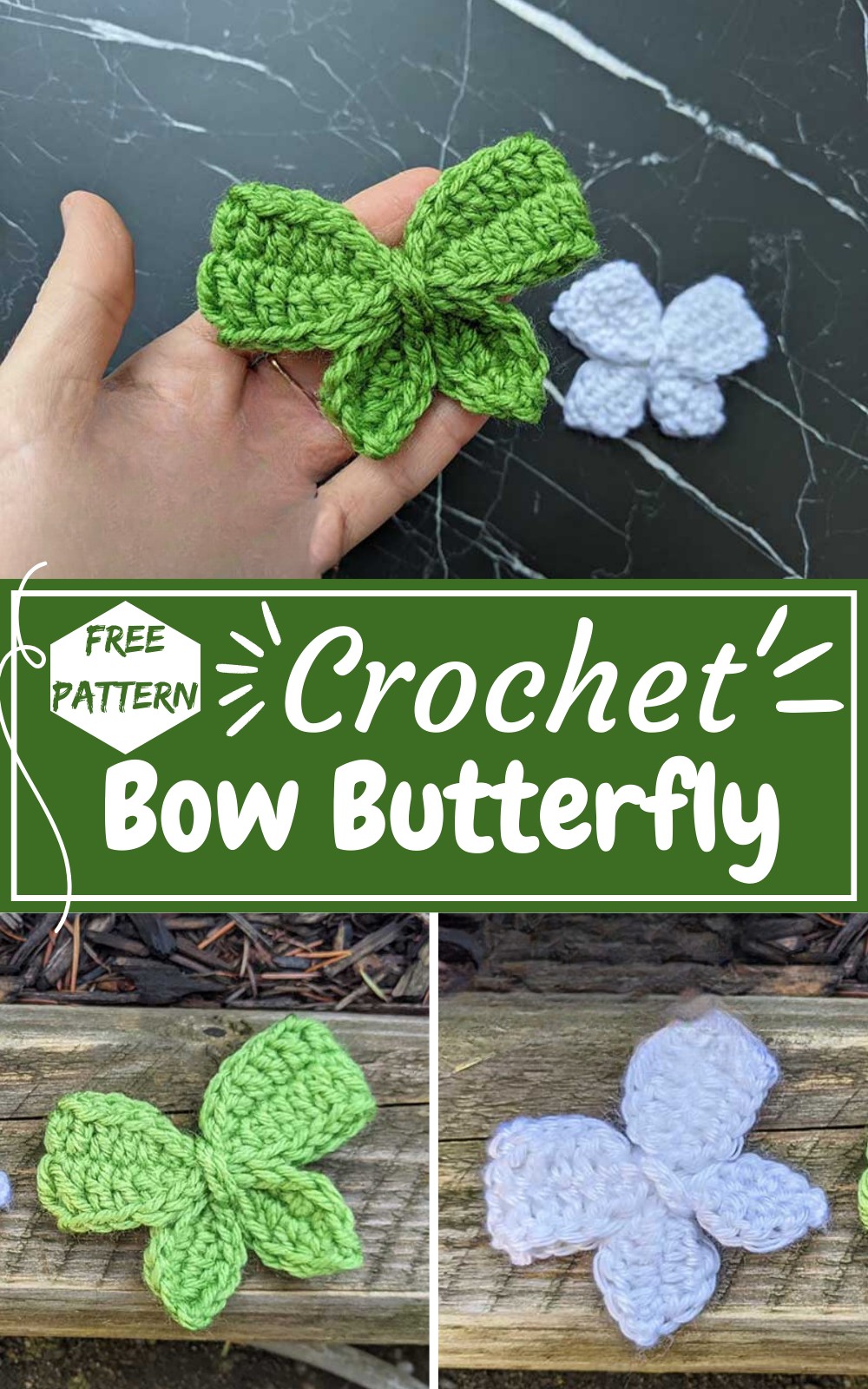 Crochet Bow Butterfly Free Pattern