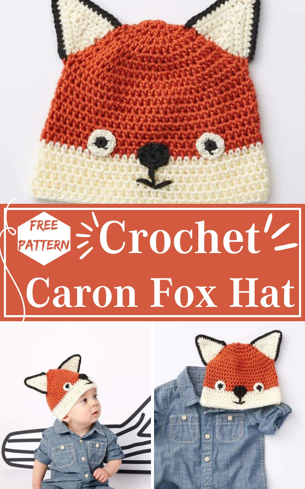 Crochet Caron Fox Hat