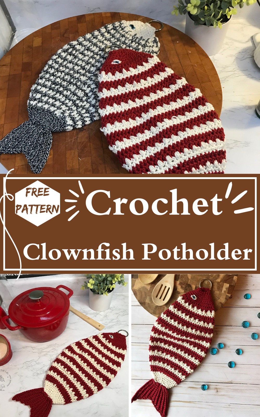 Crochet Clownfish Potholder