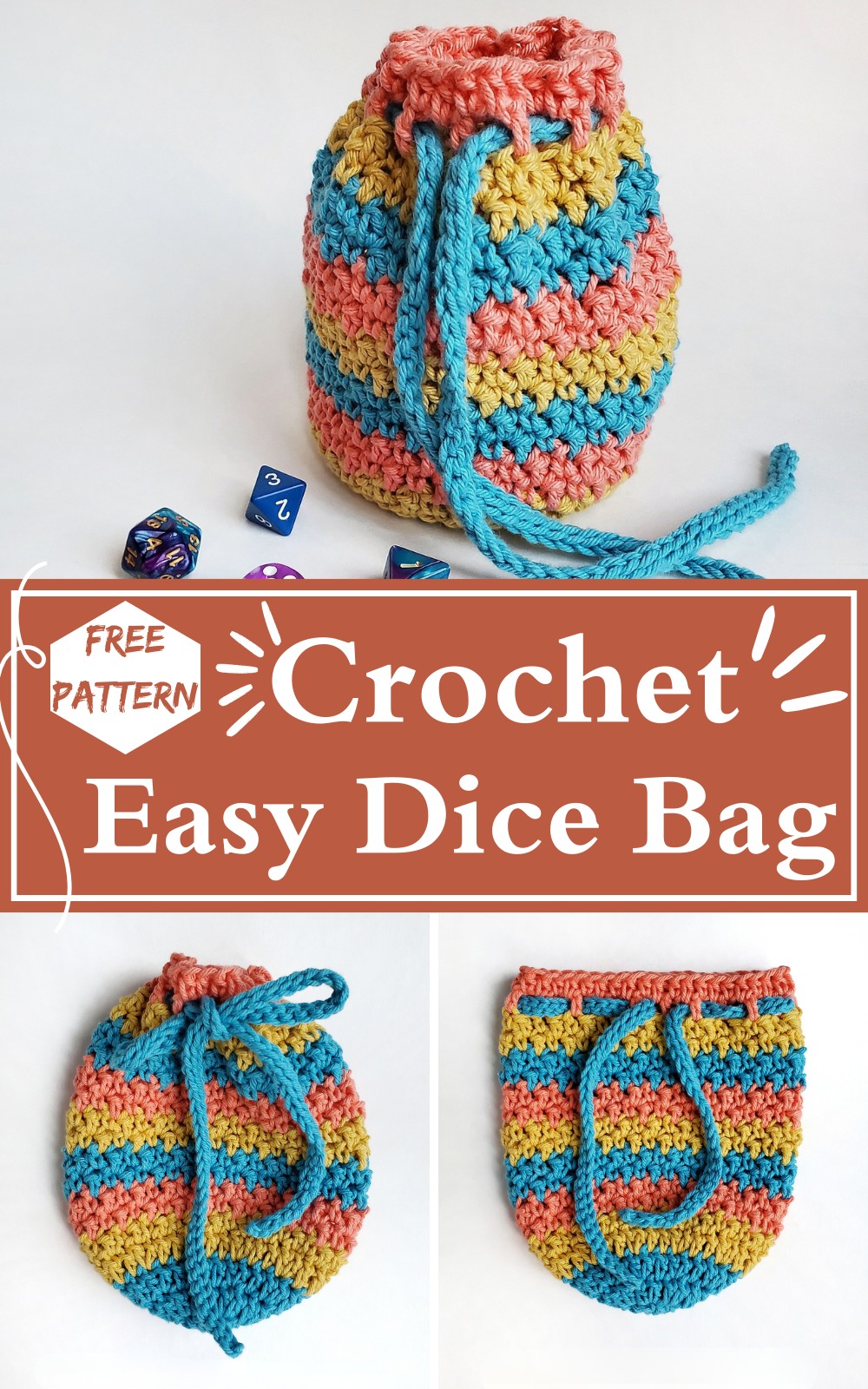 Crochet Easy Dice Bag