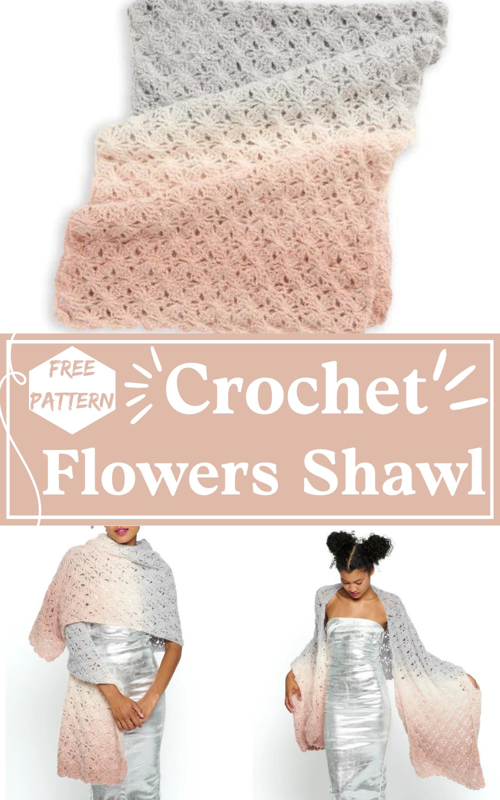 Crochet Fading Flowers Shawl