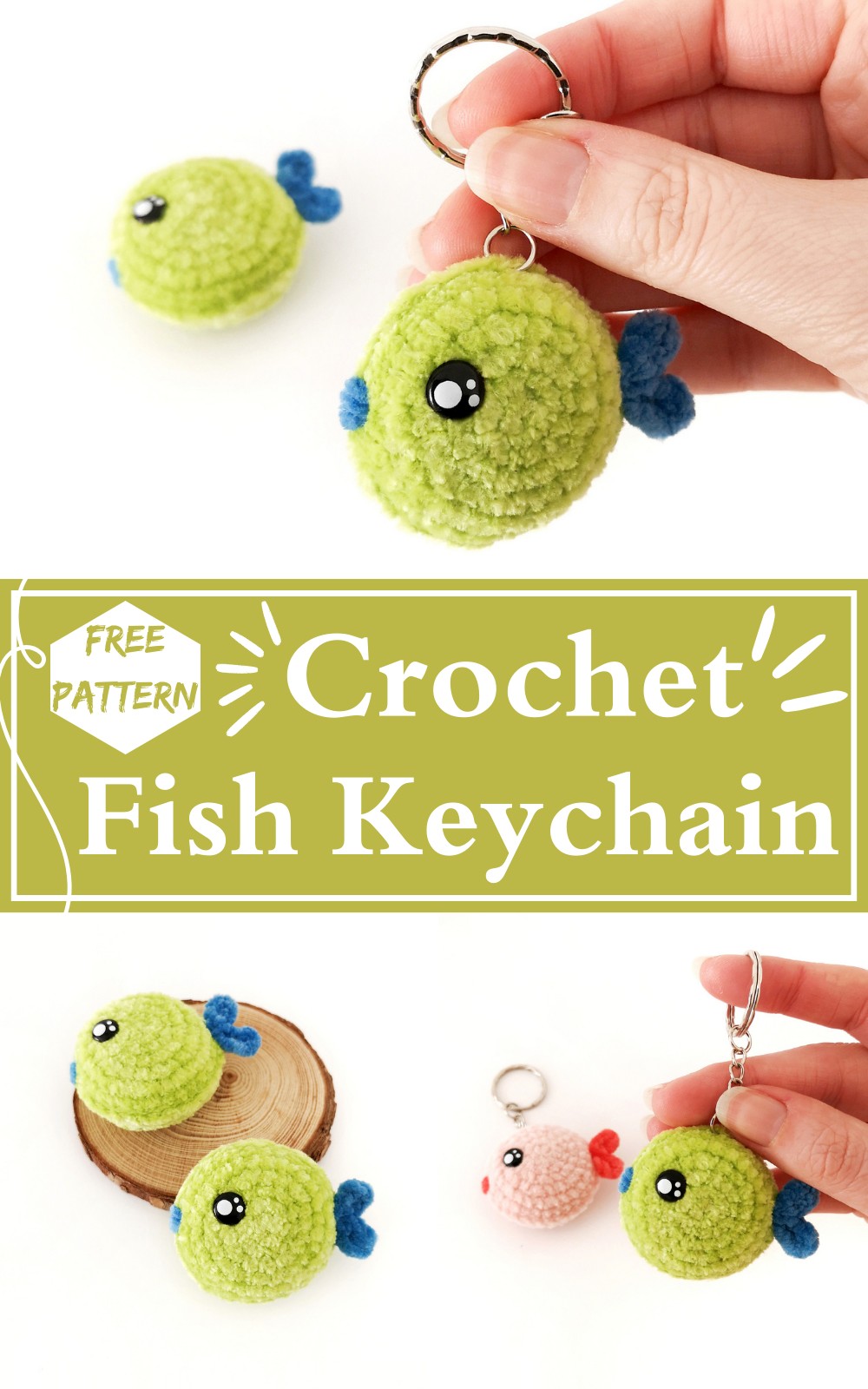 Crochet Fish Keychain