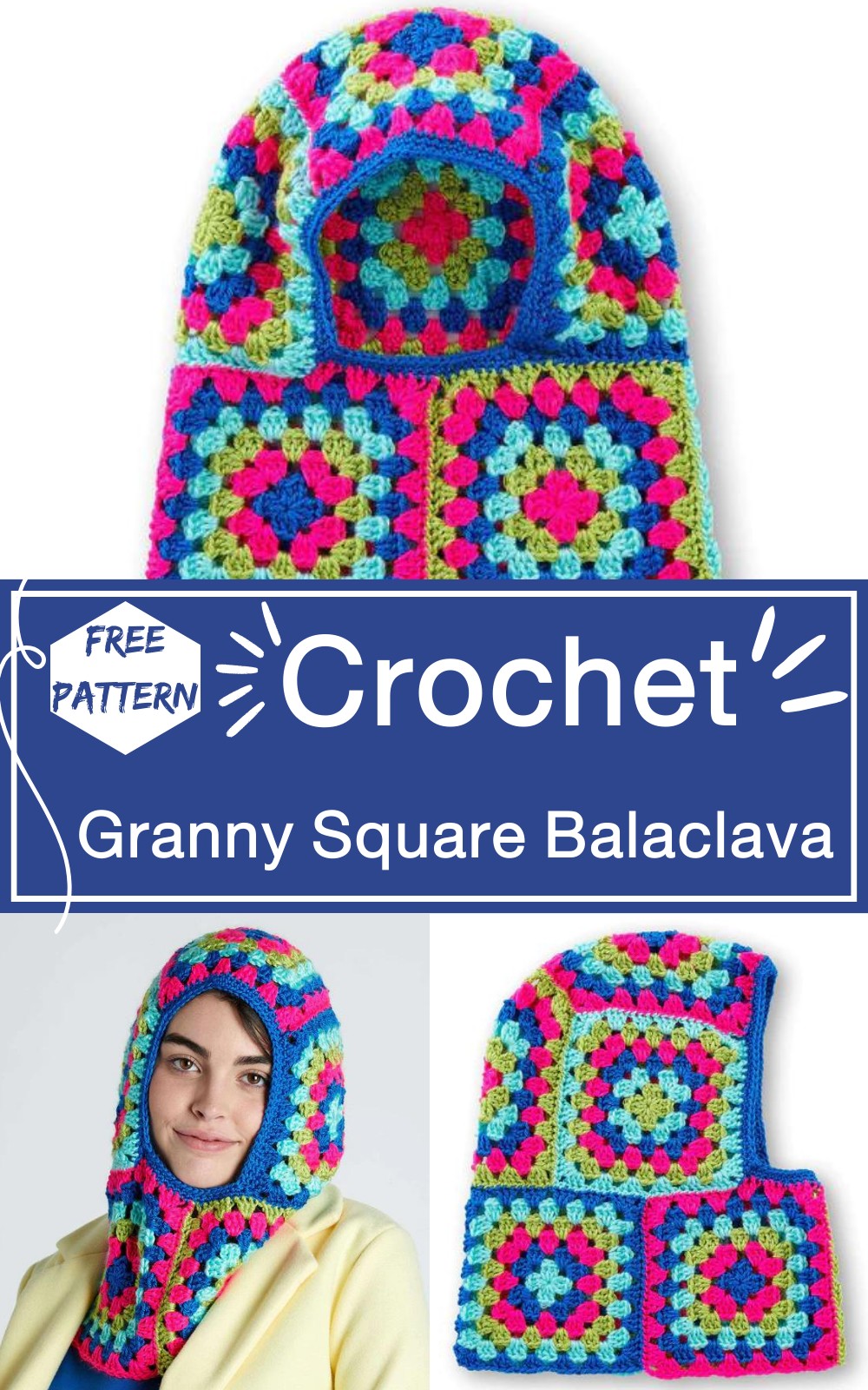 Crochet Granny Square Balaclava
