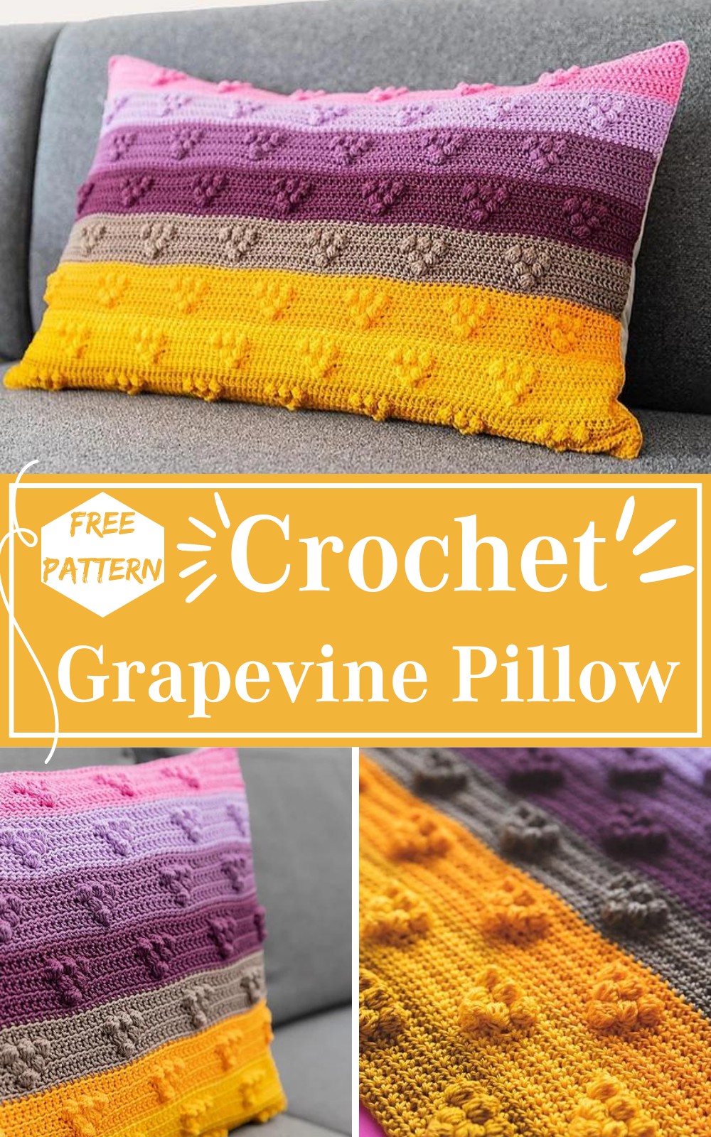 Crochet Grapevine Pillow