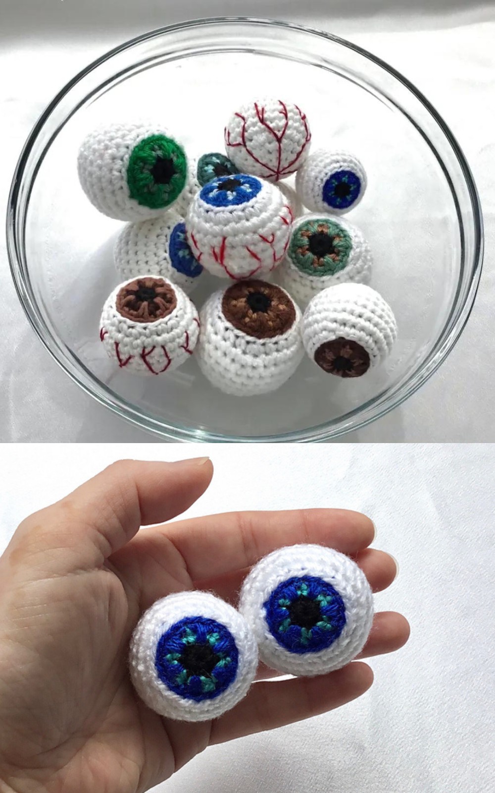 Crochet Halloween Amigurumi Eyeballs