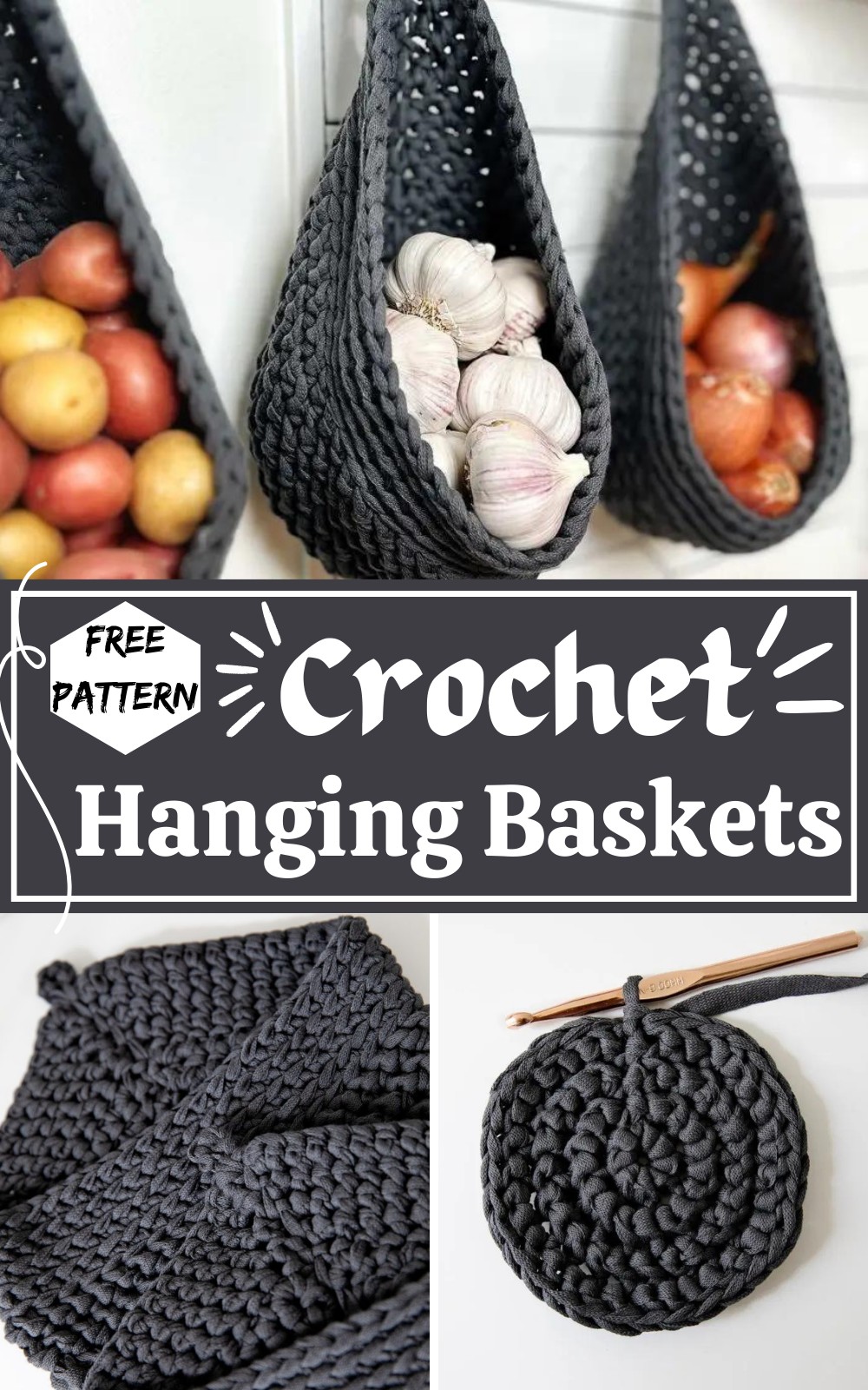 Crochet Hanging Baskets