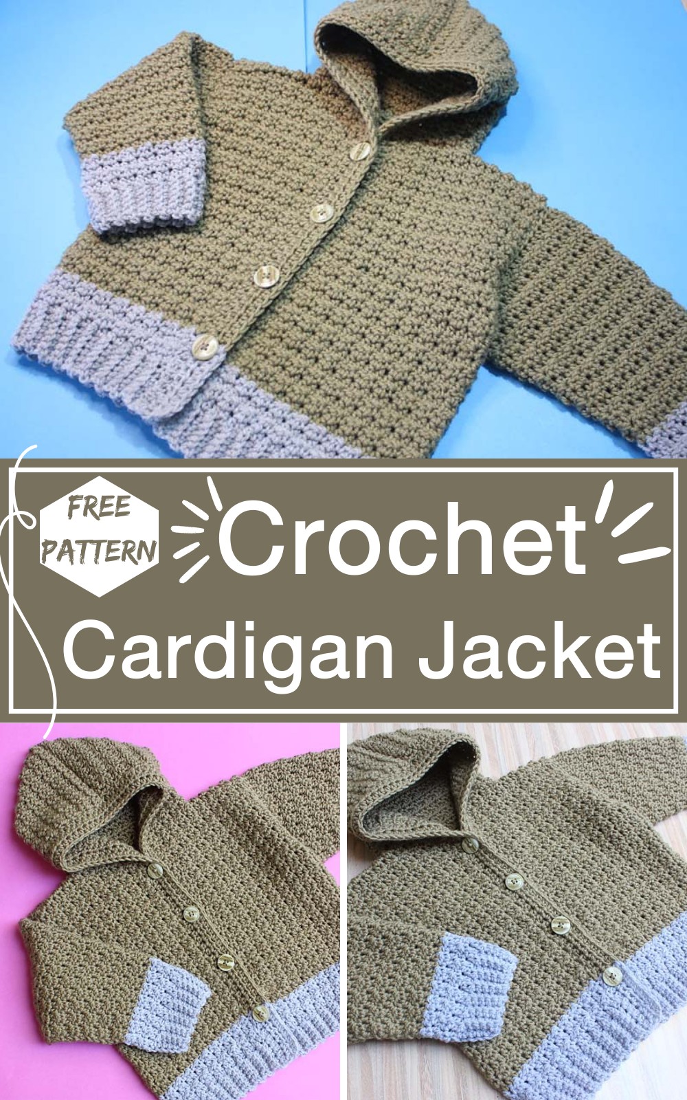 Crochet Hoodie Cardigan Jacket