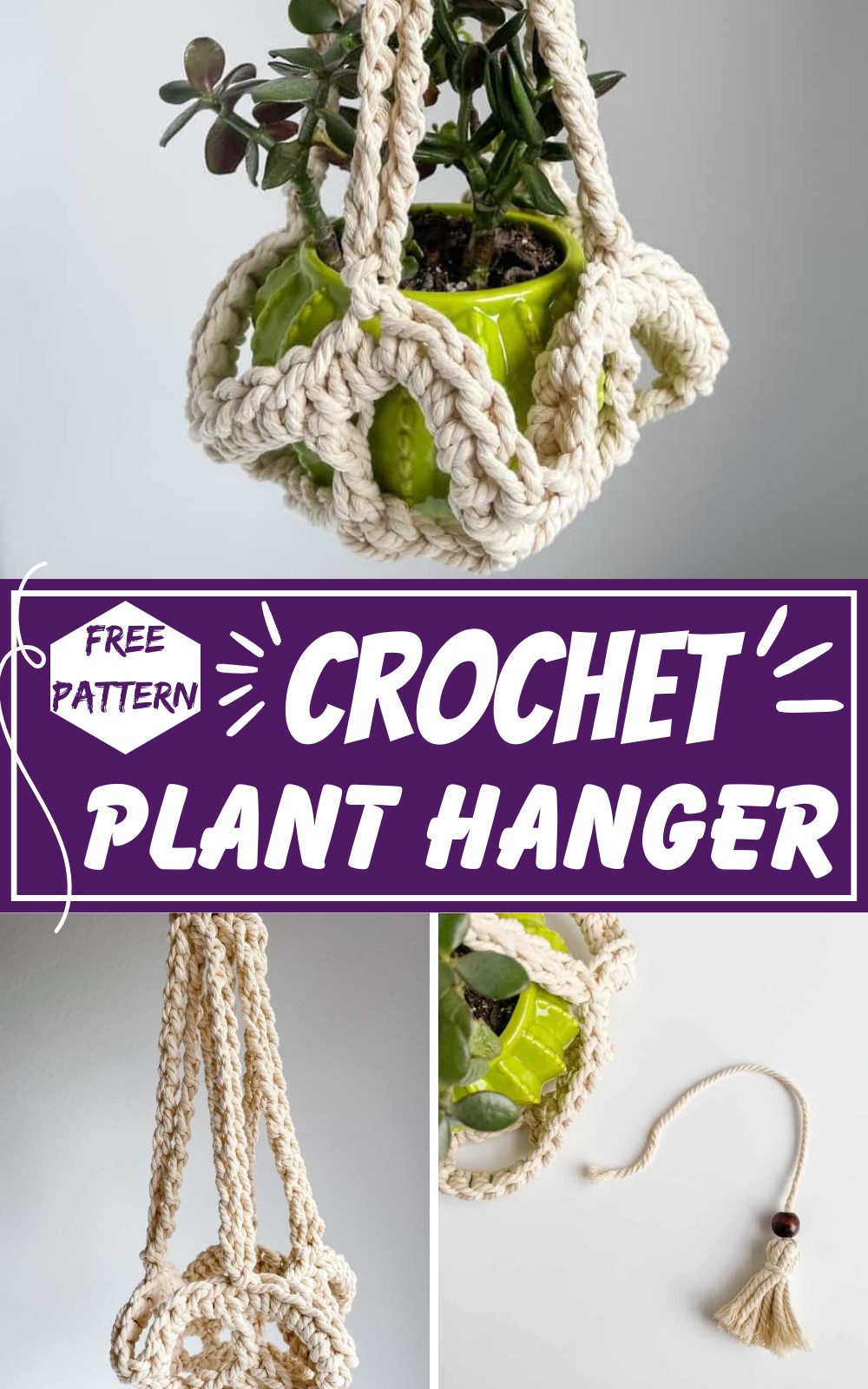 Crochet Macrame Plant Hanger Pattern