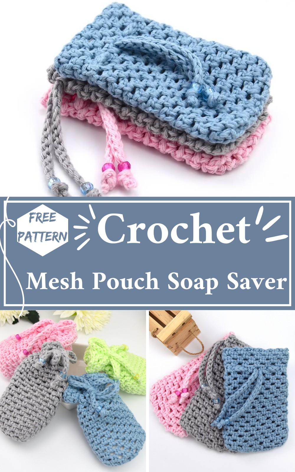 Crochet Mesh Pouch Soap Saver