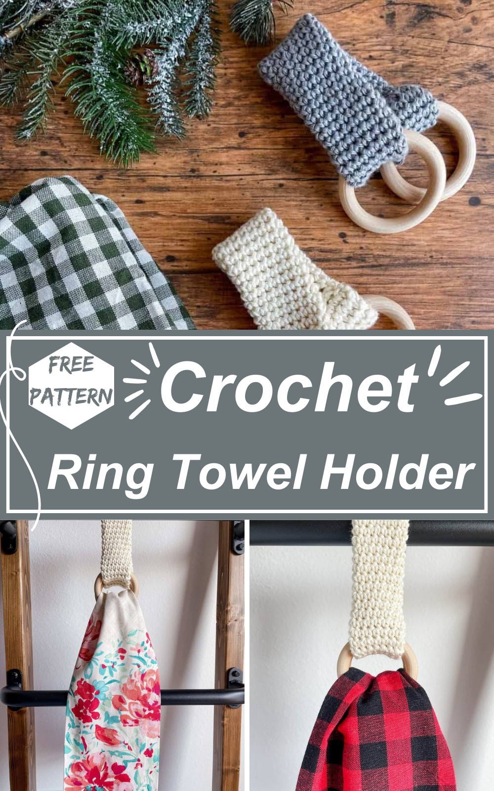 Crochet Modern Ring Towel Holder